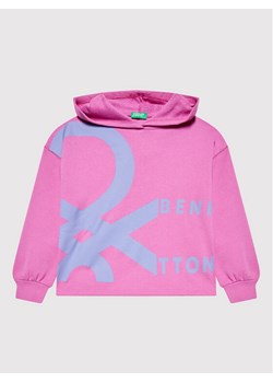 United Colors Of Benetton Bluza 3J68C200U Różowy Boxy Fit ze sklepu MODIVO w kategorii Bluzy dziewczęce - zdjęcie 182672071