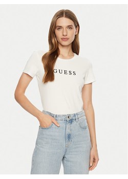 Guess T-Shirt O5RI01 KBBU1 Biały Slim Fit ze sklepu MODIVO w kategorii Bluzki damskie - zdjęcie 182672144