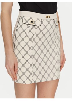Elisabetta Franchi Spódnica mini GO-S03-51E2-V320 Écru Regular Fit ze sklepu MODIVO w kategorii Spódnice - zdjęcie 182672262