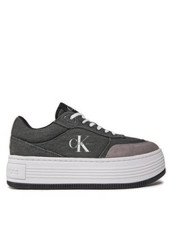 Calvin Klein Jeans Sneakersy Bold Platf Low Lace Mix Ml Btw YW0YW01433 Czarny ze sklepu MODIVO w kategorii Buty sportowe damskie - zdjęcie 182672320