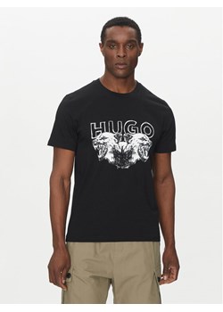 HUGO T-Shirt Durro 50538257 Czarny Regular Fit ze sklepu MODIVO w kategorii T-shirty męskie - zdjęcie 182672351