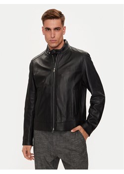 Boss Kurtka skórzana H-Mansell2 50518906 Czarny Regular Fit ze sklepu MODIVO w kategorii Kurtki męskie - zdjęcie 182672404