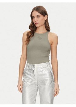 Guess Top W5GP57 KCV52 Zielony Slim Fit ze sklepu MODIVO w kategorii Bluzki damskie - zdjęcie 182672432