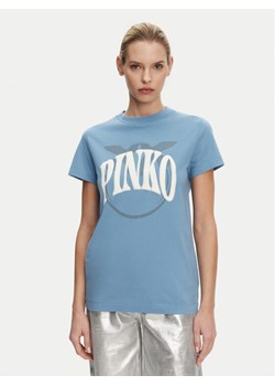PINKO T-Shirt Start Niebieski Regular Fit ze sklepu MODIVO w kategorii Bluzki damskie - zdjęcie 182672481