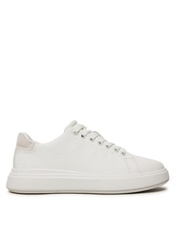 Calvin Klein Sneakersy Cupsole Lace Up Mono HW0HW02445 Biały ze sklepu MODIVO w kategorii Buty sportowe damskie - zdjęcie 182672640