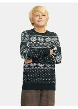 Jack&Jones Junior Sweter Xmas Gabriel 12267436 Zielony Regular Fit ze sklepu MODIVO w kategorii Swetry chłopięce - zdjęcie 182673024
