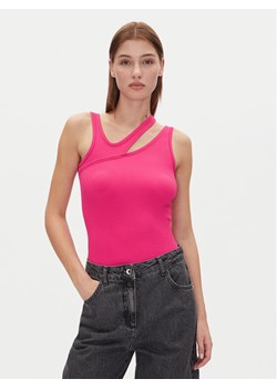 HUGO Top Datruss 50537044 Różowy Slim Fit ze sklepu MODIVO w kategorii Bluzki damskie - zdjęcie 182673281