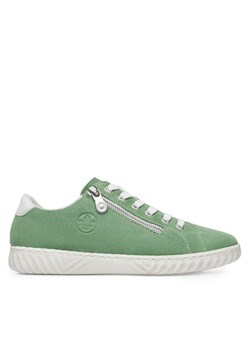 Rieker Sneakersy N0900-52 Zielony ze sklepu MODIVO w kategorii Buty sportowe damskie - zdjęcie 182673282