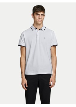 Jack&Jones Polo Paulos 12136668 Biały Slim Fit ze sklepu MODIVO w kategorii T-shirty męskie - zdjęcie 182673352