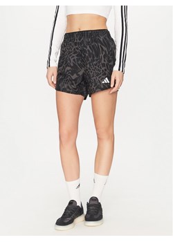 adidas Szorty sportowe Train Essentials Allover Print Workout JE8685 Czarny Regular Fit ze sklepu MODIVO w kategorii Szorty - zdjęcie 182673372