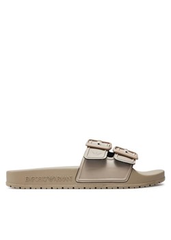 Emporio Armani Klapki XVPS09 XN998 D417 Beżowy ze sklepu MODIVO w kategorii Klapki męskie - zdjęcie 182673613