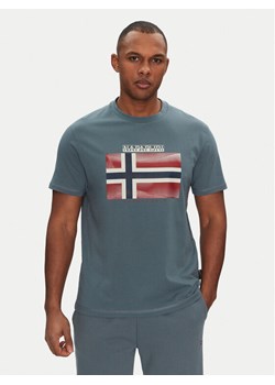 Napapijri T-Shirt S-Lari NP0A4IE5G1Y1 Niebieski Regular Fit ze sklepu MODIVO w kategorii T-shirty męskie - zdjęcie 182673831