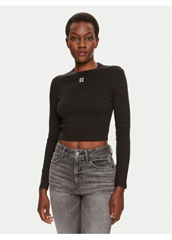 Hugo Bluzka Dafilomena_3 50518378 Czarny Slim Fit ze sklepu MODIVO w kategorii Bluzki damskie - zdjęcie 182674062