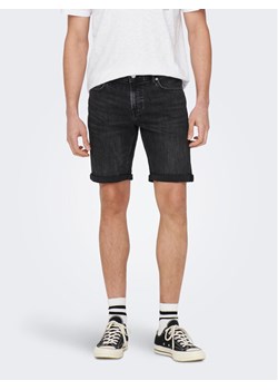 Only & Sons Szorty jeansowe 22025192 Czarny Slim Fit ze sklepu MODIVO w kategorii Spodenki męskie - zdjęcie 182674093