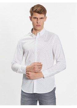 Pepe Jeans Koszula PM308023 Biały Slim Fit ze sklepu MODIVO w kategorii Koszule męskie - zdjęcie 182674101