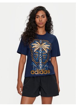 adidas T-Shirt FARM Rio Graphic IV9758 Granatowy Regular Fit ze sklepu MODIVO w kategorii Bluzki damskie - zdjęcie 182674163