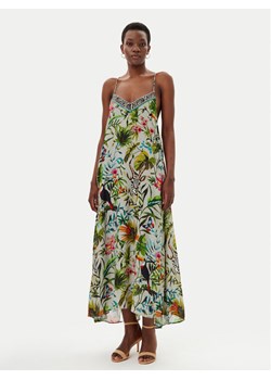 LOLA CASADEMUNT Sukienka letnia LS2516037 Zielony Relaxed Fit ze sklepu MODIVO w kategorii Sukienki - zdjęcie 182674212
