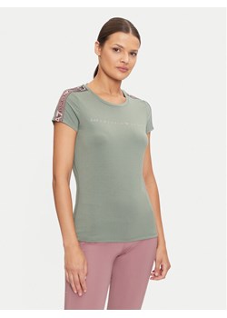 EA7 Emporio Armani T-Shirt 6DTT03 TJKUZ 1898 Zielony Regular Fit ze sklepu MODIVO w kategorii Bluzki damskie - zdjęcie 182674483