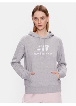 New Balance Bluza WT31533 Szary Relaxed Fit ze sklepu MODIVO w kategorii Bluzy damskie - zdjęcie 182674624