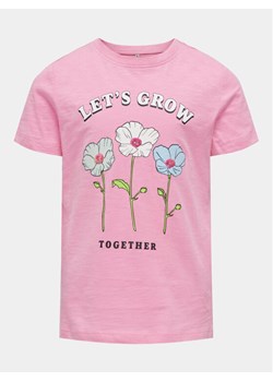 Kids ONLY T-Shirt Bone 15317846 Różowy Regular Fit ze sklepu MODIVO w kategorii Bluzki dziewczęce - zdjęcie 182674741