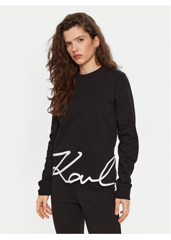 KARL LAGERFELD Bluza A1W20010 Czarny Regular Fit ze sklepu MODIVO w kategorii Bluzy damskie - zdjęcie 182674811