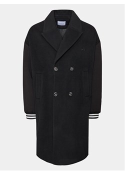 Richmond X Płaszcz wełniany UMA23105CP Czarny Reglan Fit ze sklepu MODIVO w kategorii Płaszcze męskie - zdjęcie 182674824