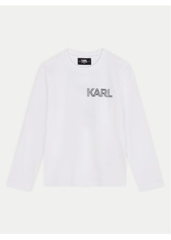 Karl Lagerfeld Kids Bluzka Z30243 S Biały Regular Fit ze sklepu MODIVO w kategorii T-shirty chłopięce - zdjęcie 182674901