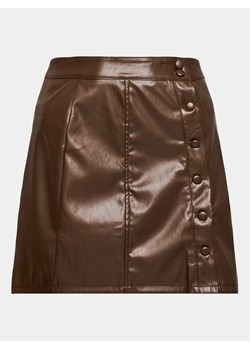 Brave Soul Spódnica z imitacji skóry LSKW-225LISABRO Brązowy Regular Fit ze sklepu MODIVO w kategorii Spódnice - zdjęcie 182675034