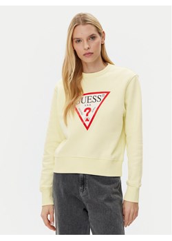 Guess Bluza W2YQ16 KBA11 Żółty Regular Fit ze sklepu MODIVO w kategorii Bluzy damskie - zdjęcie 182675124