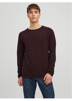 Jack&Jones Sweter 12157321 Bordowy Regular Fit ze sklepu MODIVO w kategorii Swetry męskie - zdjęcie 182675264