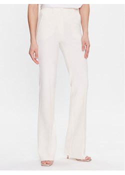 Marella Spodnie materiałowe Morena 2331312231 Écru Straight Fit ze sklepu MODIVO w kategorii Spodnie damskie - zdjęcie 182675423