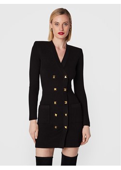 Elisabetta Franchi Sukienka dzianinowa AM-39S-26E2-V500 Czarny Slim Fit ze sklepu MODIVO w kategorii Sukienki - zdjęcie 182675454