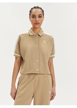 Puma Bluza T7 For The Fanbase 624343 Beżowy Relaxed Fit ze sklepu MODIVO w kategorii Bluzy damskie - zdjęcie 182676020