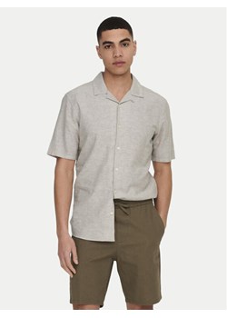 Only & Sons Koszula Caiden 22025116 Beżowy Slim Fit ze sklepu MODIVO w kategorii Koszule męskie - zdjęcie 182676051