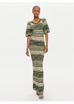 Munthe Sukienka dzianinowa Overcast 242139024273 Zielony Slim Fit ze sklepu MODIVO w kategorii Sukienki - zdjęcie 182676133