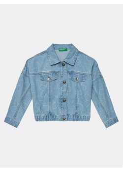 United Colors Of Benetton Kurtka jeansowa 2VUGCN04G Niebieski Regular Fit ze sklepu MODIVO w kategorii Kurtki dziewczęce - zdjęcie 182676221