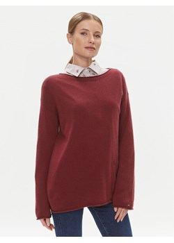 Tommy Hilfiger Sweter WW0WW39890 Czerwony Relaxed Fit ze sklepu MODIVO w kategorii Swetry damskie - zdjęcie 182676272