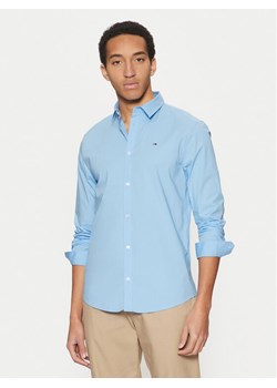 Tommy Jeans Koszula Original DM0DM04405 Niebieski Slim Fit ze sklepu MODIVO w kategorii Koszule męskie - zdjęcie 182676481