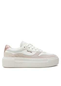 Calvin Klein Sneakersy Ff Cupsole Lace Up W/Ml Mix M HW0HW02125 Biały ze sklepu MODIVO w kategorii Buty sportowe damskie - zdjęcie 182676552