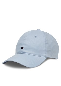 Tommy Hilfiger Czapka z daszkiem Essential Flag Linen Cap AW0AW17130 Błękitny ze sklepu MODIVO w kategorii Czapki z daszkiem damskie - zdjęcie 182676770