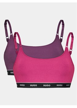 Hugo Komplet 2 biustonoszy topów Twin Bralette 50480158 Różowy ze sklepu MODIVO w kategorii Biustonosze - zdjęcie 182676860