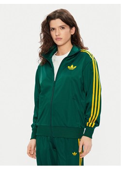 adidas Bluza adicolor Classic Firebird JP2299 Zielony Loose Fit ze sklepu MODIVO w kategorii Bluzy damskie - zdjęcie 182677140
