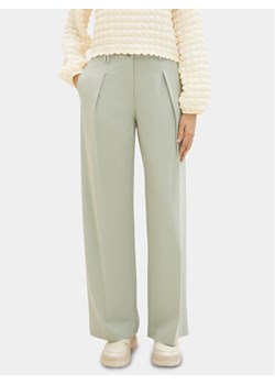 Tom Tailor Spodnie materiałowe 1040686 Zielony Wide Leg ze sklepu MODIVO w kategorii Spodnie damskie - zdjęcie 182677844