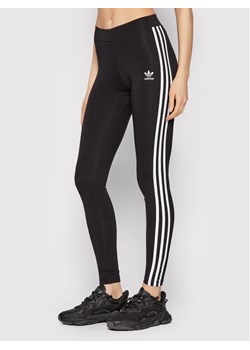 adidas Legginsy adicolor Classics 3-Stripes HD2350 Czarny Tight Fit ze sklepu MODIVO w kategorii Spodnie damskie - zdjęcie 182677871