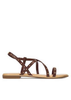 ONLY Shoes Sandały Onlmari-4 Pu Studs 15342339 Brązowy ze sklepu MODIVO w kategorii Sandały damskie - zdjęcie 182678284