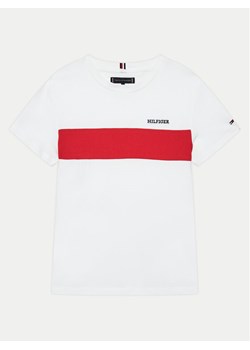 Tommy Hilfiger T-Shirt Colorblock Embroidery KB0KB09142 Biały Regular Fit ze sklepu MODIVO w kategorii T-shirty chłopięce - zdjęcie 182678301