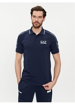 EA7 Emporio Armani Polo 3DPF20 PJ03Z 1554 Granatowy Regular Fit ze sklepu MODIVO w kategorii T-shirty męskie - zdjęcie 182678391