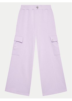 United Colors Of Benetton Spodnie dresowe 33NVCF05D Fioletowy Wide Leg ze sklepu MODIVO w kategorii Spodnie dziewczęce - zdjęcie 182678480