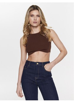 Patrizia Pepe Top 8K0110/K082-B754 Brązowy Slim Fit ze sklepu MODIVO w kategorii Bluzki damskie - zdjęcie 182678544