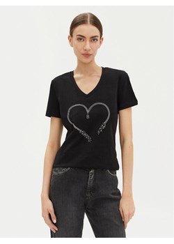 Fracomina T-Shirt FP25ST3007J401N5 Czarny Regular Fit ze sklepu MODIVO w kategorii Bluzki damskie - zdjęcie 182678764